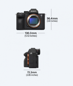 Dimensiones de la nueva Sony A7 V